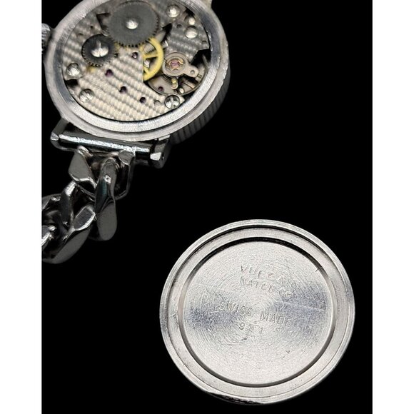 Vtg Vulcain Liberty Head Coin Watch 17 Jewels Swiss FEF 6670 Cal 24mm Kalbe Band - Picture 15 of 16